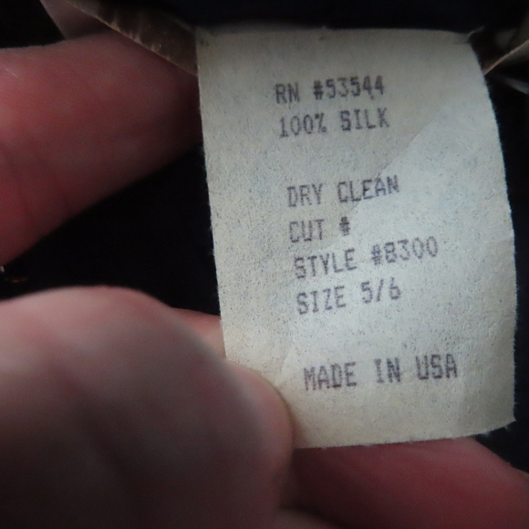 vintage rare pol' atteu blue/purple silk evening dress sz 5/6 NWT - Picture 6 of 7